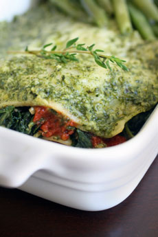 Spinach Mushroom Lasagna Renal meal