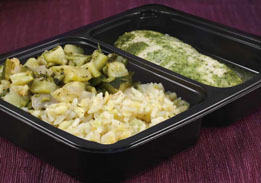 Basil Chicken with Rice & Zucchini Saute